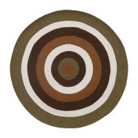 Ковер из хлопка target коричневого цвета из коллекции ethnic, D90 см