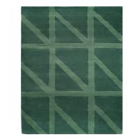 Ковер шерстяной ручной работы Geometric dance зеленого цвета, 160х230 см / TKANO