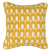 Чехол на подушку с принтом Twirl горчичного цвета из коллекции Cuts&Pieces, 45х45 см