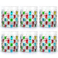 Набор стаканов Mosaic 265 мл, 6 шт, в подарочной упаковке, разноцветные